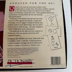 Pictionary 1993 Board Game Updated for the 90s Complete Vintage Drawing