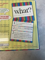 OUTSET What? Party Game Humor Theme Ages 14+ 5+ Players 108 Cards 2009 Sealed
