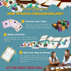 Award-Winning Board Game for Families – Rolls 2 Riches | Fast-Paced Dice, Card &