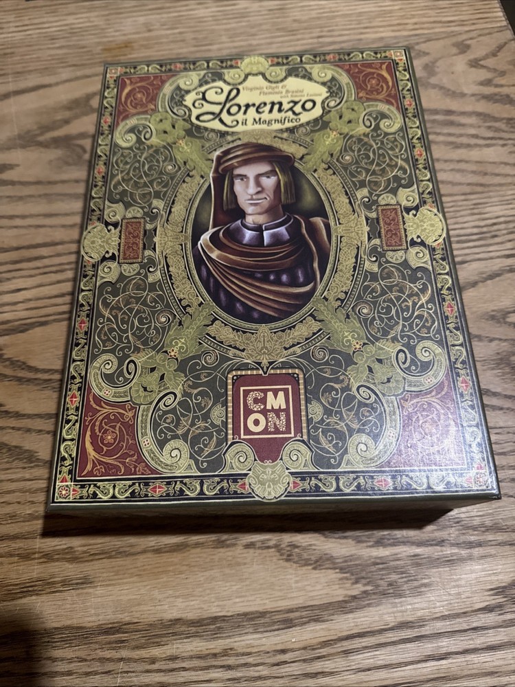 LOrenzo il Magnifico Board Game – CMON – Excellent Condition Cards New in shrink