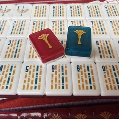 American Mahjong Game Set, 160 tiles red gingko Mah Jong Tiles Fast ship