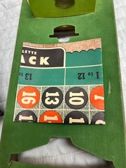 VINTAGE E.S. LOWE WHEEL OF FORTUNE HORSE RACING GAME with original box roulette