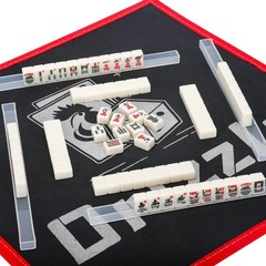 NEW Travel American Mahjong Set 166 White Tiles Racks Panda Bag 0.8in