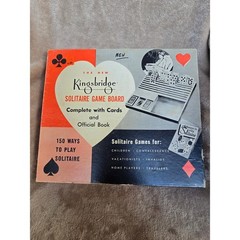Vintage Kingsbridge Solitaire Game Board Set 150 Ways to Play Cards and Book
