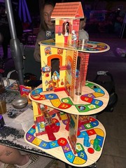 Oops & Downs Firehouse Full of Fun Board Game 1992 Mattel Missing 1 Piece (tube)