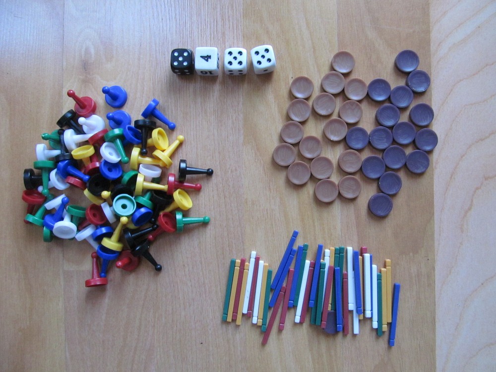 Various game playing Pieces over 100 pieces
