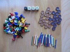 Various game playing Pieces over 100 pieces