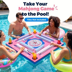 Floating Pool Mahjong Table 31.5-inch Waterproof Game Tray for Pool Beach Lake