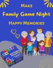 Pattern Matching Board Game for Kids & Adults, Family Night Board Games, Bloc…