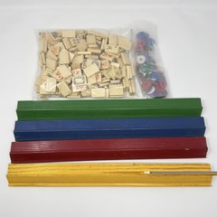 Vintage The Royal Traveler Embossed Hardwood Mah Jongg Set #470 160 Tiles