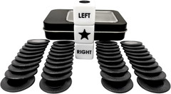 Left Right Center Dice Game Prime Set with 3 Dices + 40 Chips.Left on the Produc