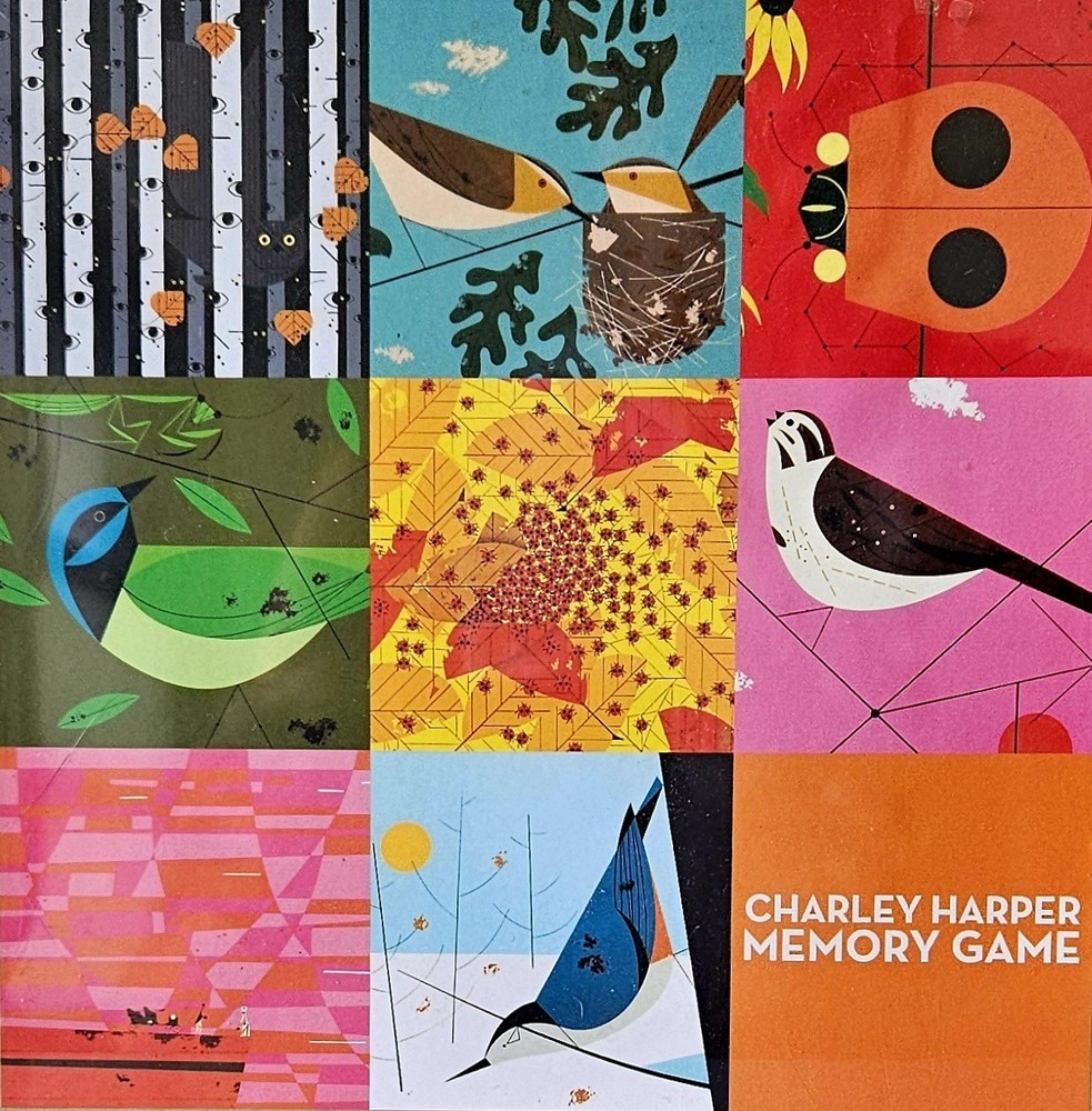 Charley Harper Memory Game Mid-Century Art Boxed Complete 72 Card Set – Sealed