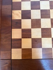 Drueke Chessboard, Walnut & Birch, Double Sided, 2″ Squares, 20×20