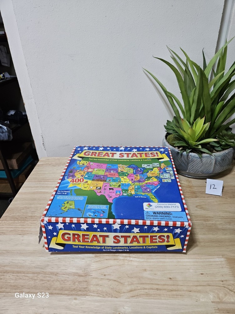 Great States Board Game Trivia Geography 2-6 Player 7+ Years