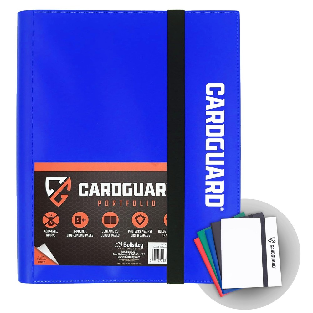CardGuard Trading Card Binder Pro-Folio – 9 Pocket 12×9.75×0.75 inches, Blue