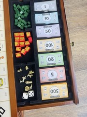 Monopoly Luxury Wooden Edition with Wood Game Board Premium Collectible