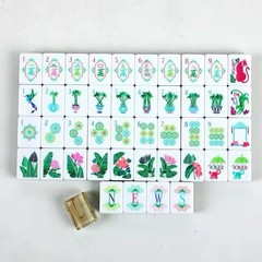 NEW! Vibrant Bamboo Grain Acrylic 4-Layer American Mahjong Tile Set 160 Tiles