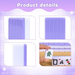 Compact Mahjong Set with 144 Melamine Tiles, Travel Bag & Mat – Complete Game