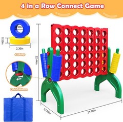 1.9 Ft Giant 4-in-A-Row Connect Game for Family Fun – Portable Indoor/Outdoor