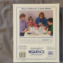 Jax Sequence Strategy Board Game, 2-12 Players, Ages 7+ (1995). Never Opened