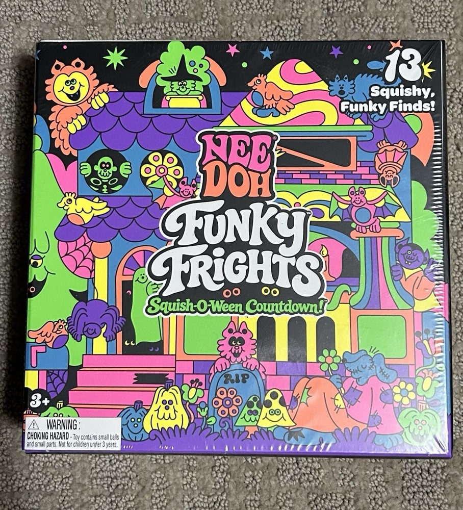 Nee Doh Halloween Set of 13 Funky Frights SquishOWeen Countdown Needoh NEW 2026