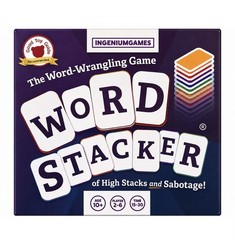 WORD STACKER Family Word Building Game, 2-6 Players 10yr+ ~ Ingenium Games NEW