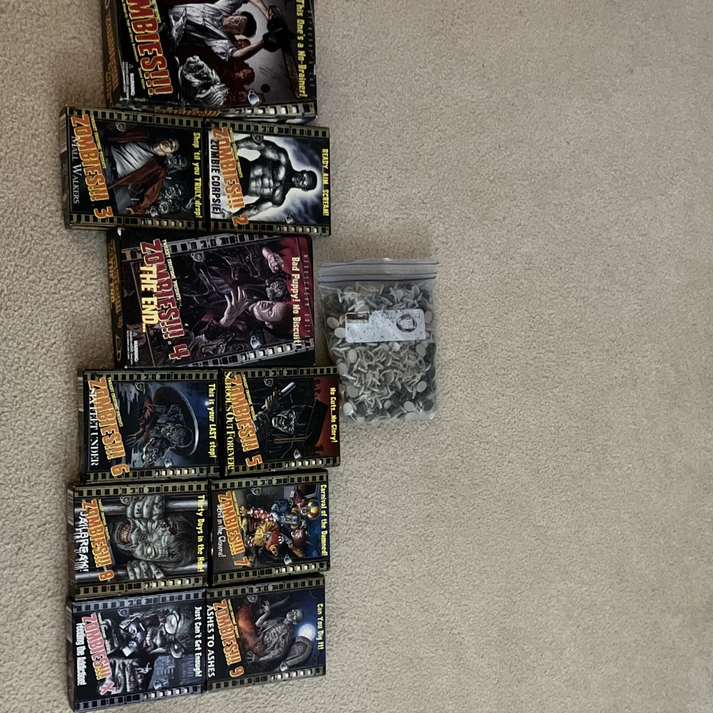 Zombies!!! Expansion Pack Lot w/ Miniatures, Horror Theme, 2+ Players, 17+