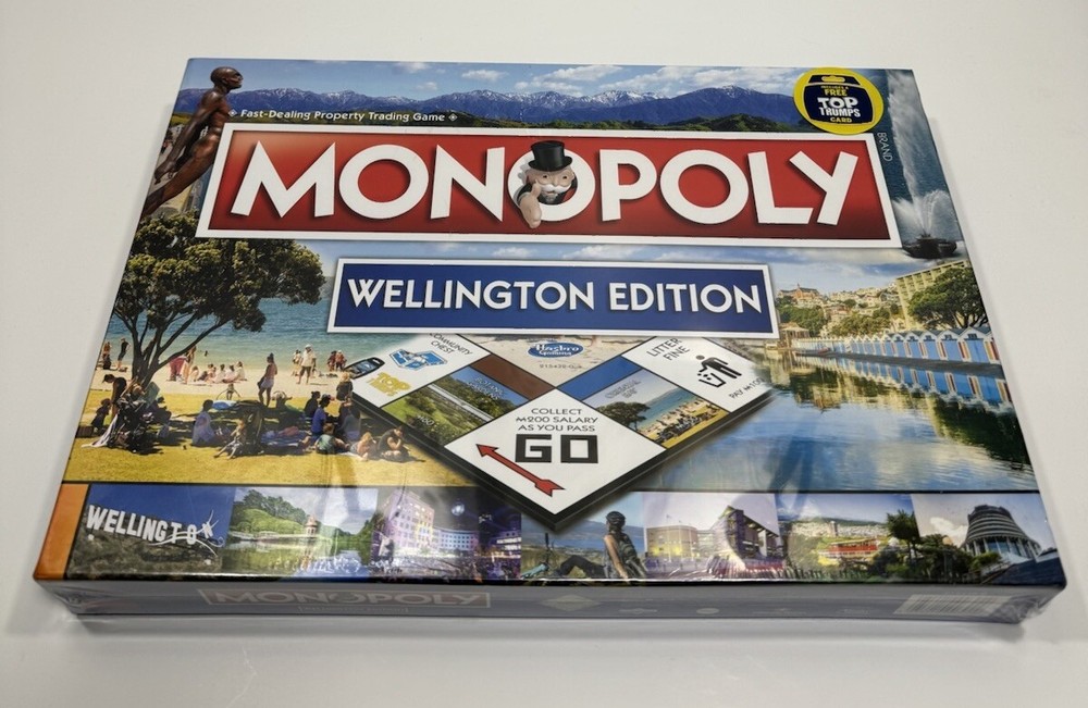Monopoly Wellington Edition New Zealand Board Game *Factory Sealed*