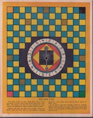 Keasbey cardboard game board Letter Chess / Square Tag ca 1930s