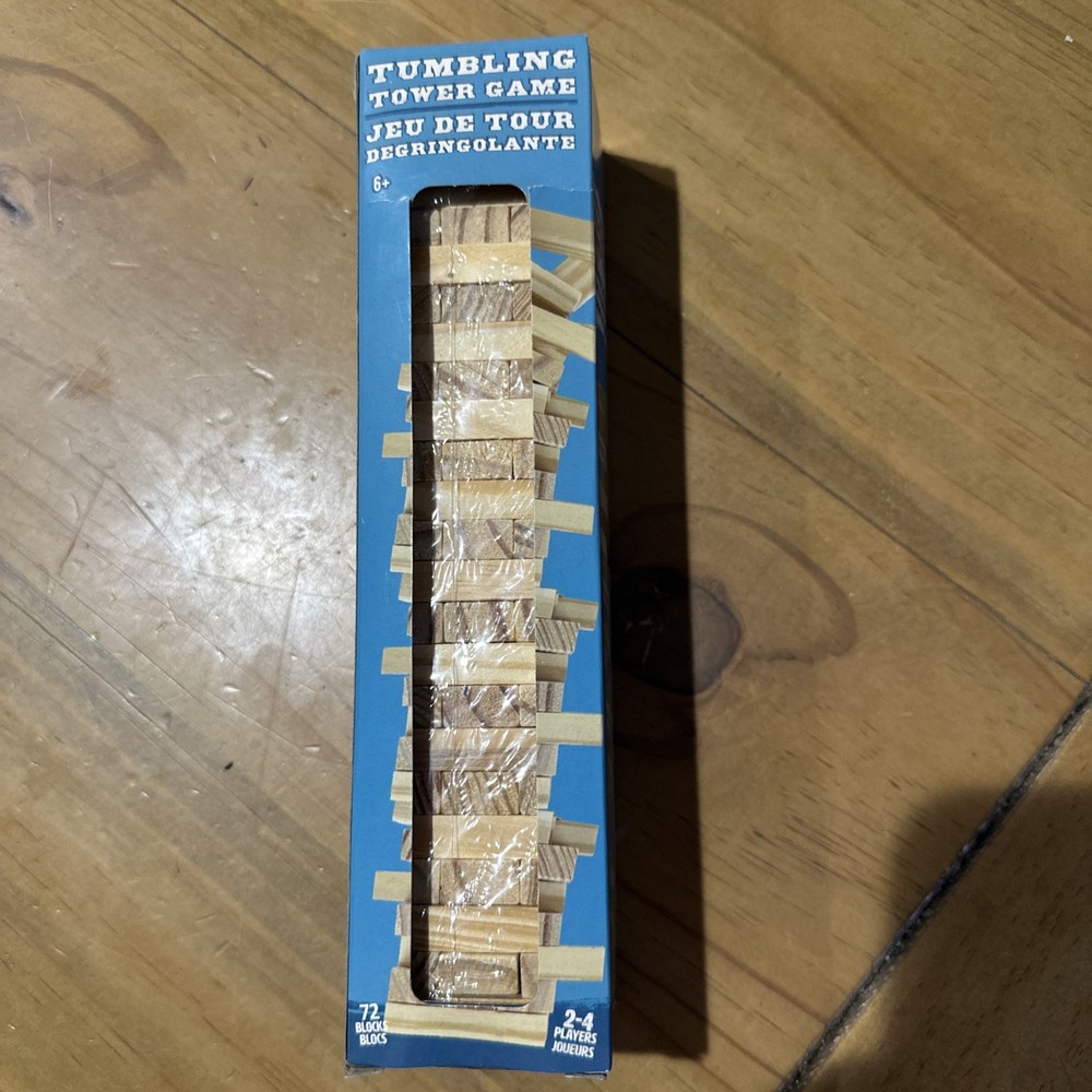 72 Pc Set Tumbling Tower Game Wooden Stacking Blocks – New In Box