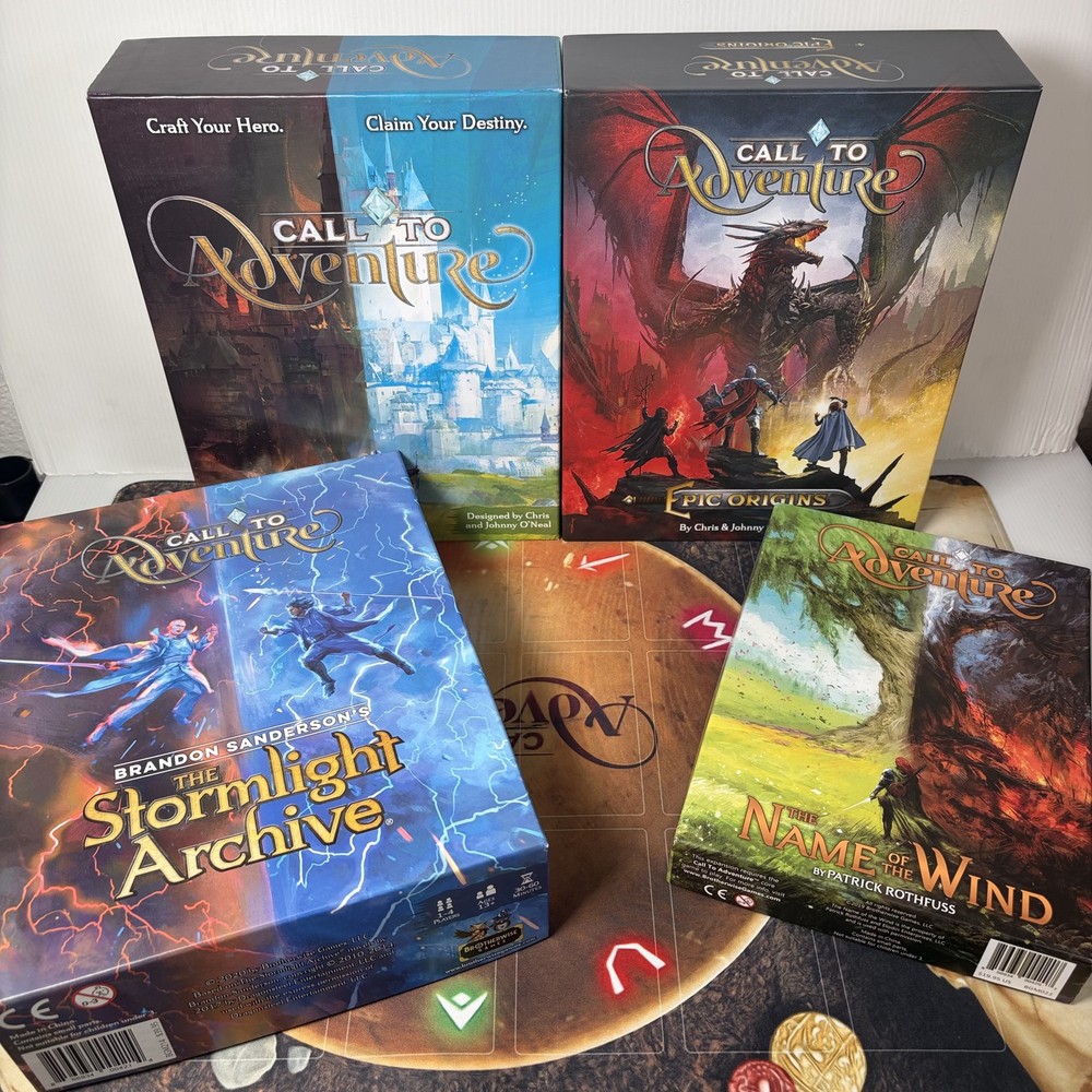 HUGE Call to Adventure Kickstarter Bundle w/ Core Game, 3 Expansions & Playmat