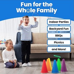 Multicolored 3-in-1 Yard Game Set for Kids & Family Outdoor Indoor Play
