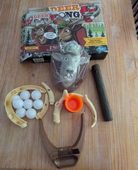 Deer Pong Talking Deer Head Game & Music 6 Cups & 8 Balls 8+ Years Never Used