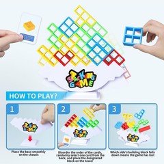 48PCS Stack Game for Adult & , Board Tower Games for Family Travel Party, 2 P…