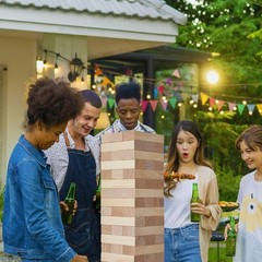 Outdoor Games Giant Tumble Tower Large Tumbling Timber Pine Wooden Stacking Yard