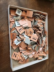 Anagrams Word Game Selchow & Righter Early Edition Thick Cardboard Tiles