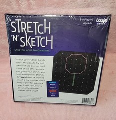 NEW Uzzle Stretch N Sketch Creative Rubber Band Board Game 142 Challenges