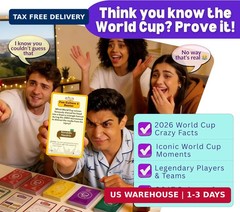 2026 World Cup Soccer Trivia Card Game, Nations & Icons – 150 Quiz Questions, 5