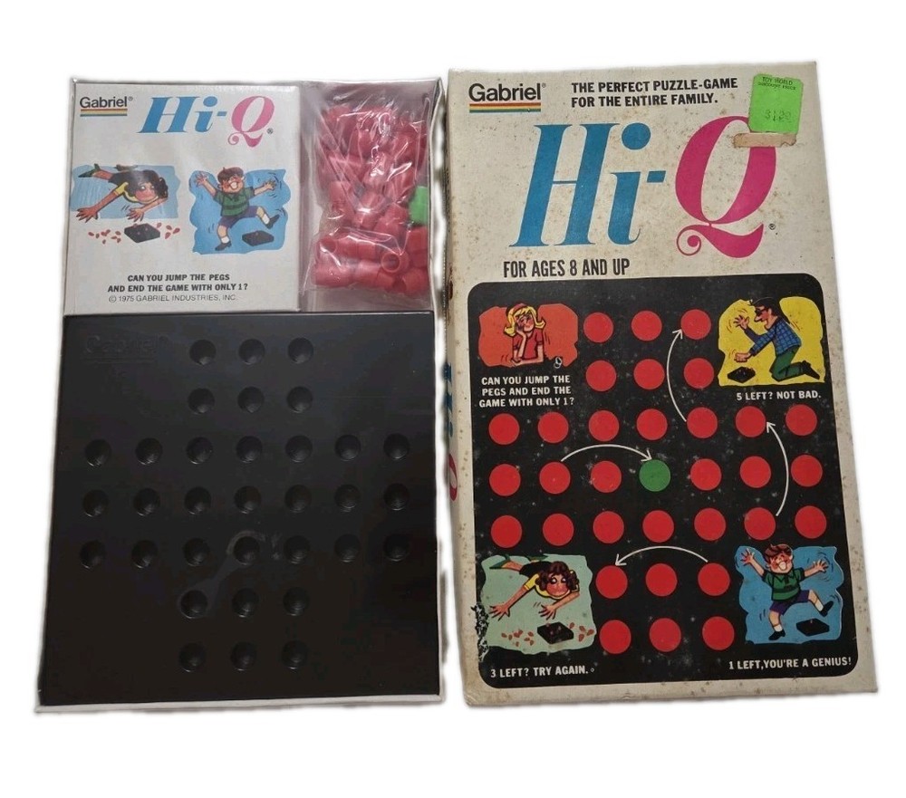 NOS Vintage Hi-Q Compact Board Game by Kohner 1972 SEALED/COMPLETE SET