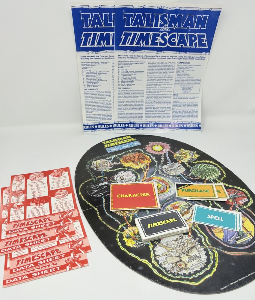 Talisman Timescape Expansion – Incomplete Set – Games Workshop – No Box