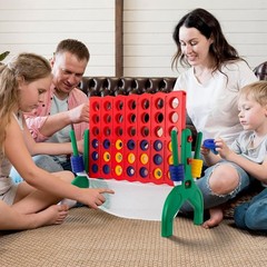 1.9 Feet Giant 4-In-A-Row Game Set for Kids & Adults Outdoor Indoor Yard Fami…
