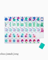 American Mahjong Tiles set ,160 tiles, Turquoise color lion, horse，gift