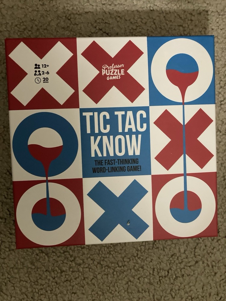 NEW Professor Puzzle Tic Tac Know Party Game Fast Word Game 2–6 Players