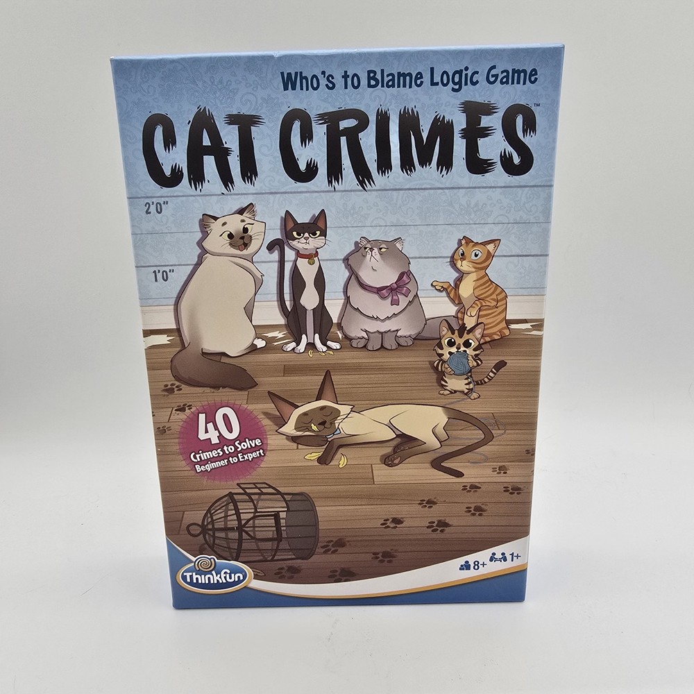 Cat Crimes Who’s to Blame Logic Game Thinkfun Problem Solving Challenges Mystery