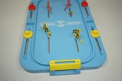 Vintage 1970 Ideal Toy Corp. Sure Shot Hockey Table Top Marble Game