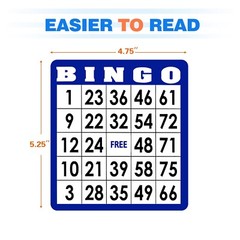 50-Pack Mixed Bingo Cards Set for Bingo Game/Thick Paper Bingo Cardboard Sheets
