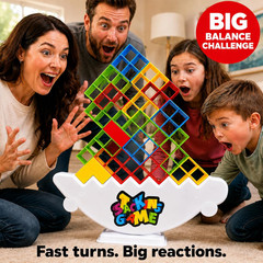 XL Giant 48PCS Stack Game for Adult & Kids, Tetra Board Tower Games for Family T