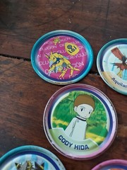 Digimon Rappers Lot Of 31 Digital Monsters Metal Pogs Tazos 2 Inch Mgic Box 2001