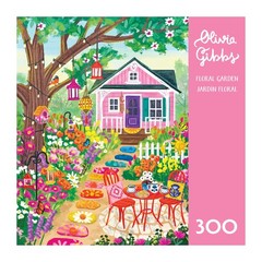 Jigsaw Puzzle 300 Piece Floral Garden 18 x 24 RoseArt Olivia Gibbs Colorful Size