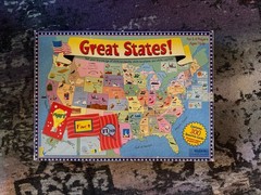 GREAT STATES! UNITED STATES BOARD GAME 300 QUESTION CARDS FAMILY GAME AGE 7+